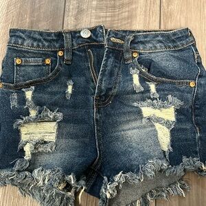 Almost Famous Dark Wash Jean Shorts